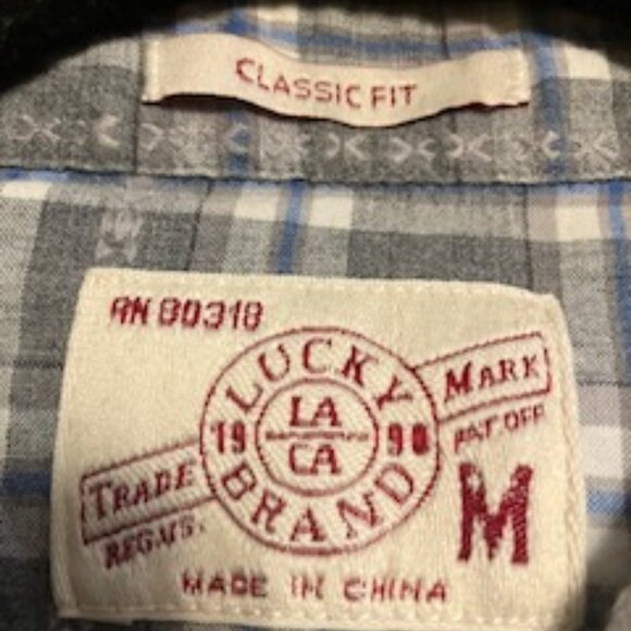 Lucky Brand Snap L/S Shirt  Size M - Picture 3 of 7
